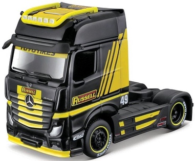 Maisto - Custom Rigs-Mercedes-Benz Actros 1851, nero-giallo, 1:64