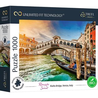 Trefl Prime puzzle 1000 UFT - Tramonto romantico: Ponte di Rialto a Venezia, Italia