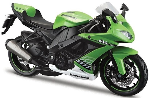 Maisto - Moto con cavalletto, Kawasaki Ninja ZX-10R, 1:12