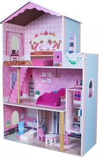 Casa delle bambole in legno 107 cm