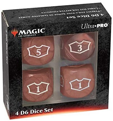 Ultra Pro SET 4 DADI D6 22 mm MANA RED Rosso Magic the Gathering
