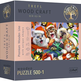 Trefl Wood Craft Origin Puzzle Gatti di Natale 501 pezzi