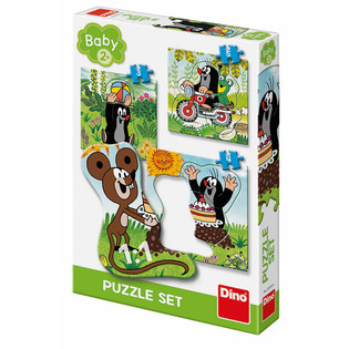 Dino Mole sul prato 3-5 baby Puzzle set NUOVO