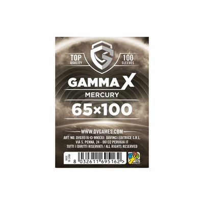 100 Sleeves Gamma X MERCURY 65X100 Bustine Protettive