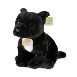 Peluche cane Staffordshire bull terrier 30 cm nero ECOLOGICO