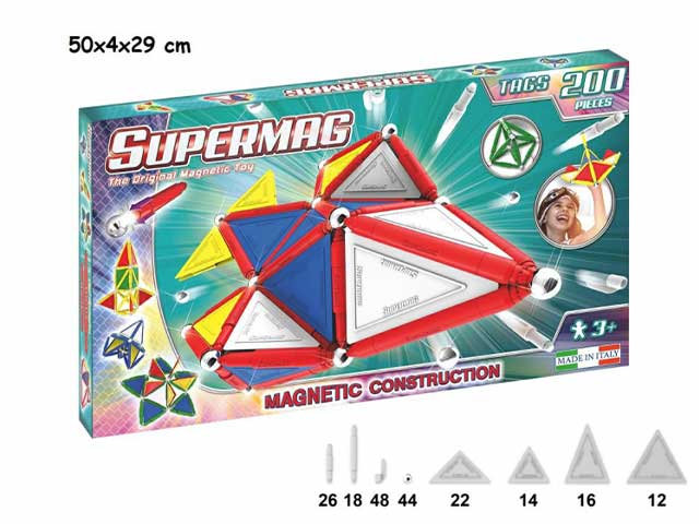 Supermag Costruzioni Magnetiche 200 pezzi