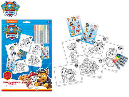 Paw Patrol - set di libri da colorare con adesivi