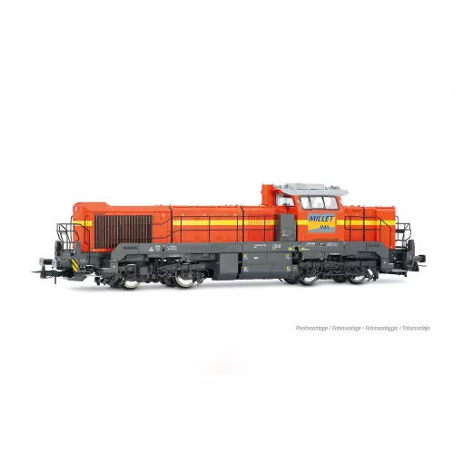 Locomotive diesel-electrique type Vossloh DE 18 "Millet Rail" - Jouef HJ2472 - HO 1/87 - SNCF - EP VI - Analogique