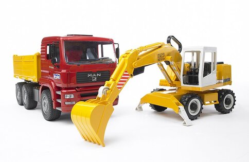 Bruder 02751 - CAMION CON ESCAVATORE LIEBHERR