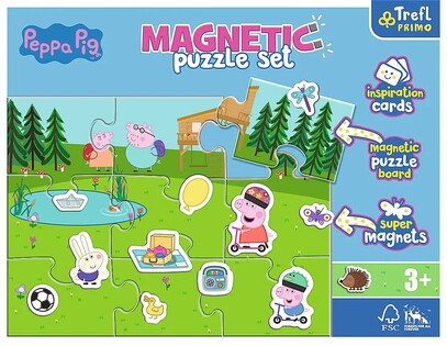 Trefl Puzzle magnetico Peppa e il suo divertimento