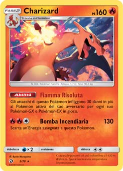 Charizard 3/70 Promo - ITA - Near Mint - Sole e Luna - Trionfo dei Draghi - Carta Pokemon