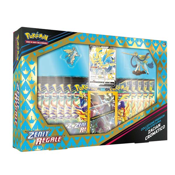 Collezione Premium con Statuina Zacian Cromatico - Spada e Scudo - Zenit Regale - ITA