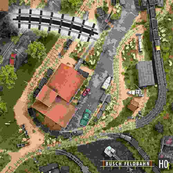 Busch - 2 Bogengleise R 175 22,5° H0 (Bu12332)