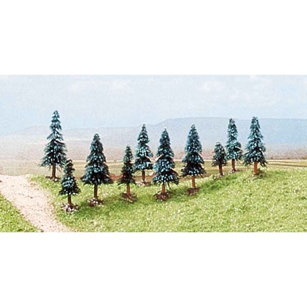 Busch - 10 Fichten N/z (Bu6509)