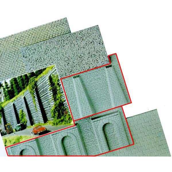 Busch - 2 Mauerplatten I/g (Bu8612)