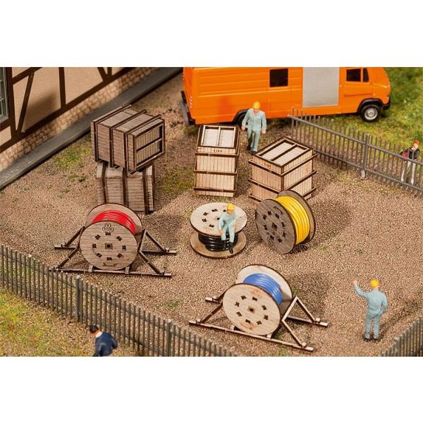 Faller - Transport boxes and cable rolls