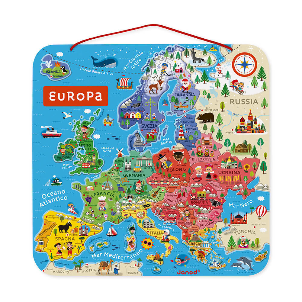 Puzzle Magnetico: Mappa Magnetica d'Europa - Janod - Art. 05475