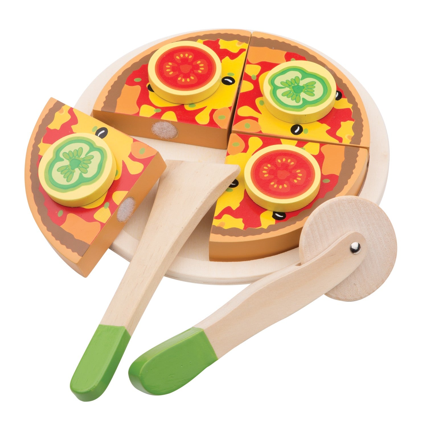 Pizza alle verdure in Legno da tagliare - New Classic Toys - Art. 1058