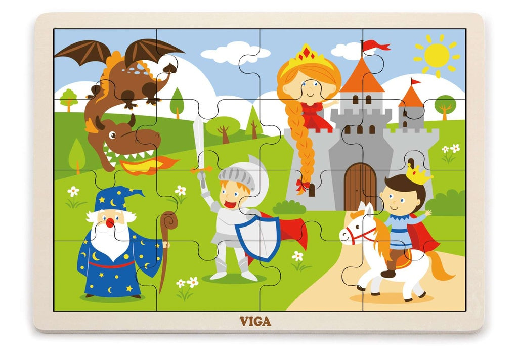 Puzzle Castello in legno 16 pezzi - Viga - Art. 51458