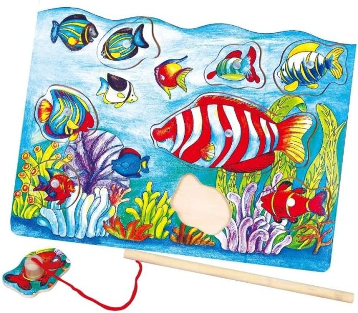 Puzzle e Pesca magnetica in legno - Viga - Art. 58423