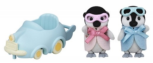 Sylvanian Families Baby pinguini gemelli con macchinina