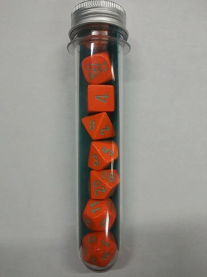 7 Dice Set Chessex LAB DICE HEAVY ORANGE TURQUOISE 30038 Dadi