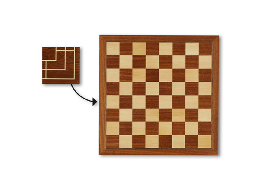 DAL NEGRO SCACCHIERA CON BORDO - PIANO DI GIOCO 36 CM 02592