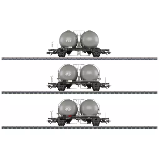 Coffret de wagons à cuves sphériques Uces et Ucs-y - Märklin 46632 - NS - HO 1/87 - EP. IV