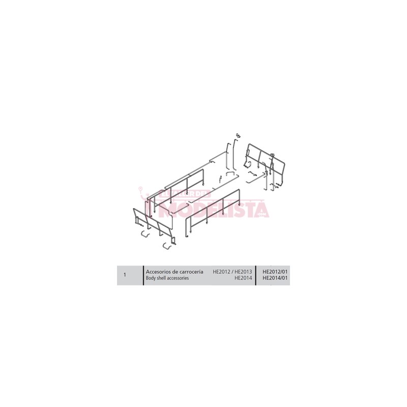 Accessori per il corpo. RENFE 309 ELECTROTREN - Repuestos HE2014/01