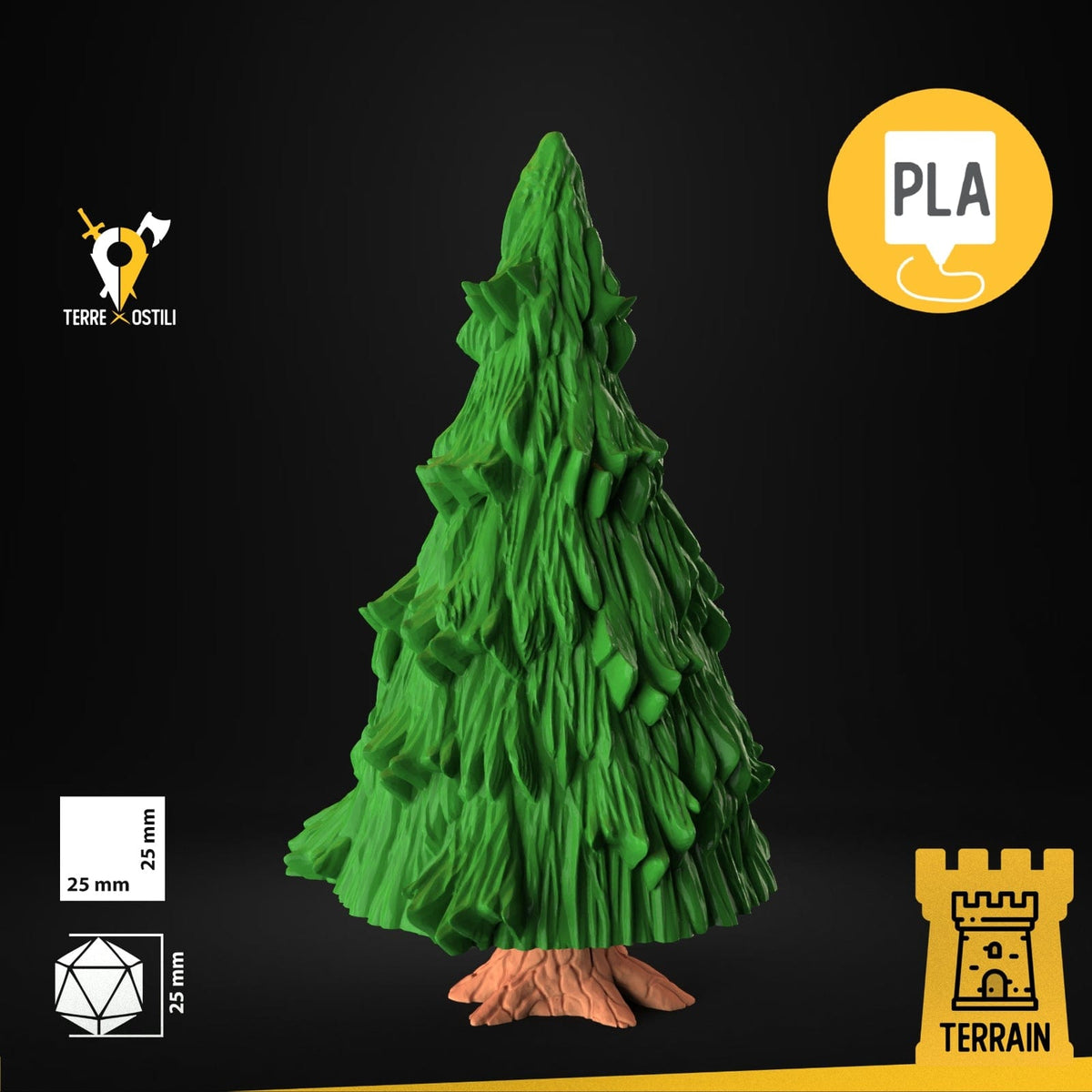 Albero pino quercia verde foresta fantasy scenico 3D