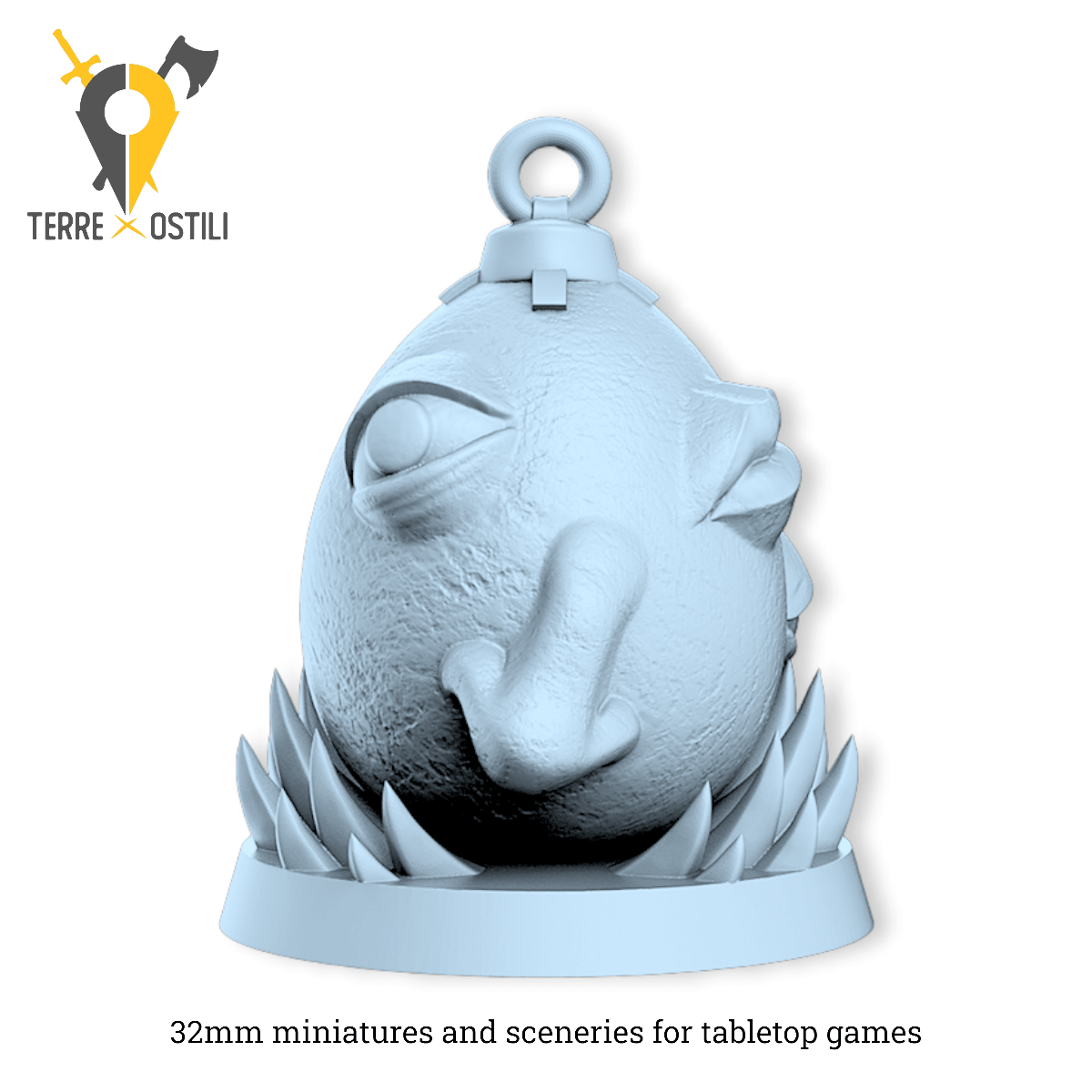 Amuleto cremisi idolo immondo | miniatura 3D resina | Terre Ostili