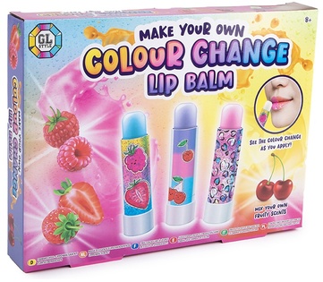 Kit creativo per realizzare il tuo balsamo labbra che cambia colore in una scatola