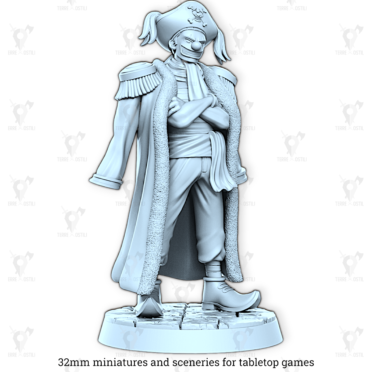 Bagy umano pirata spadaccino guerriero onep | miniatura 3D resina | Terre Ostili