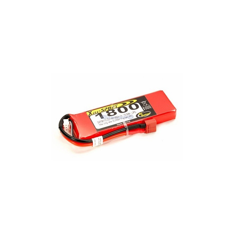 Batteria LIPO XELL-SPORT 7.4V 1800MAH 2S 30C