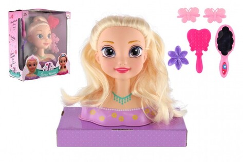 Pettinatura grande bionda con accessori