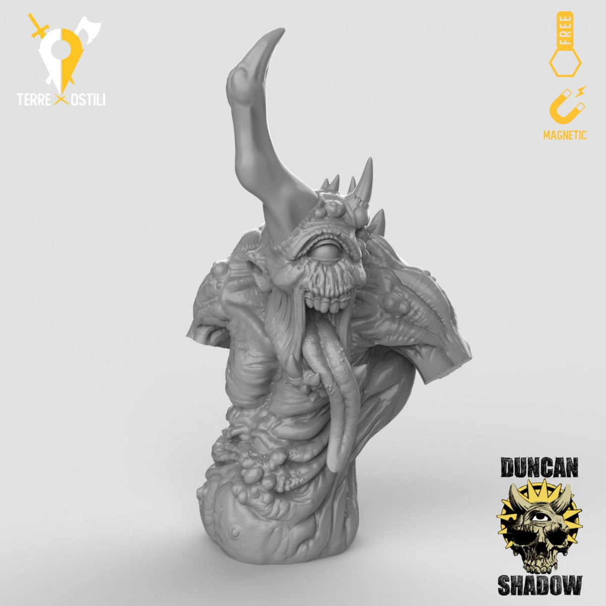 Bestia demoniaca corrotta demone immondo busto resina alta qualità miniatura