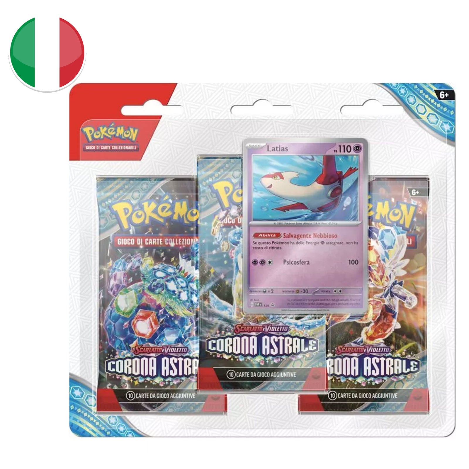 Blister da 3 bustine Scarlatto e Violetto - Corona Astrale - Latias - ITA