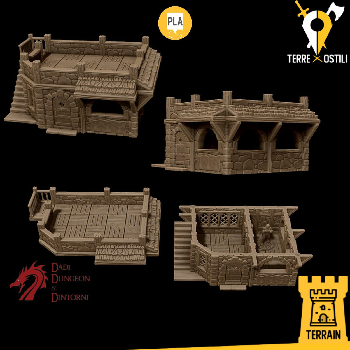 Bottega bazar negozio mercato artigiano venditore fantasy scenico