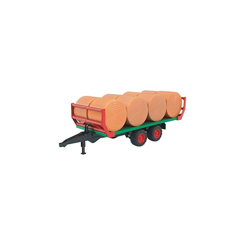 BRUDER RIMORCHIO CON 8 BALLE DI FIENO 02220 SCALA 1:16, ETA' 3+