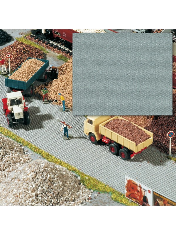 BUSCH 7088 Scala HO Foglio selciato adesivo grigio chiaro mm. 560x330