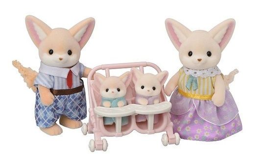 Sylvanian Families Famiglia di volpi Fenek con gemelli