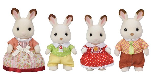 Sylvanian Families Famiglia di coniglietti "chocolate", nuova