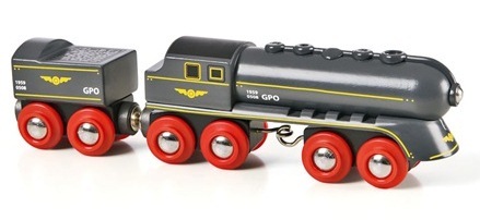 Brio Trenino grigio veloce con vagone