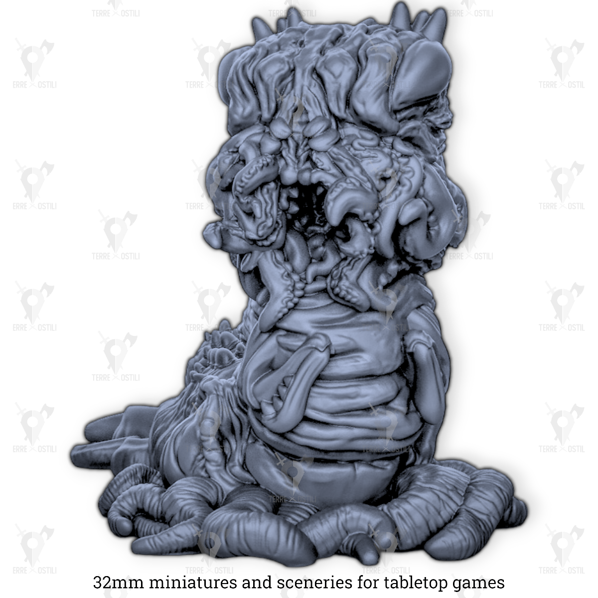 Carrion crawler Vermeiena mostro dungeon verme strisciante | miniatura 3D resina | Terre Ostili