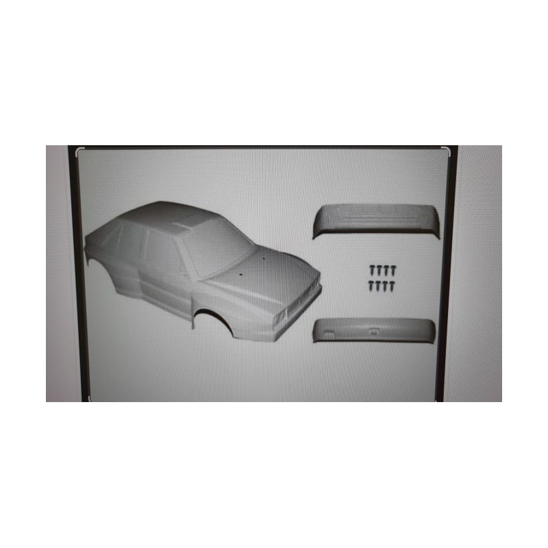 Carrozzeria Lancia Delta in ABS completa di viti di fissaggio (senza decals e accessori)