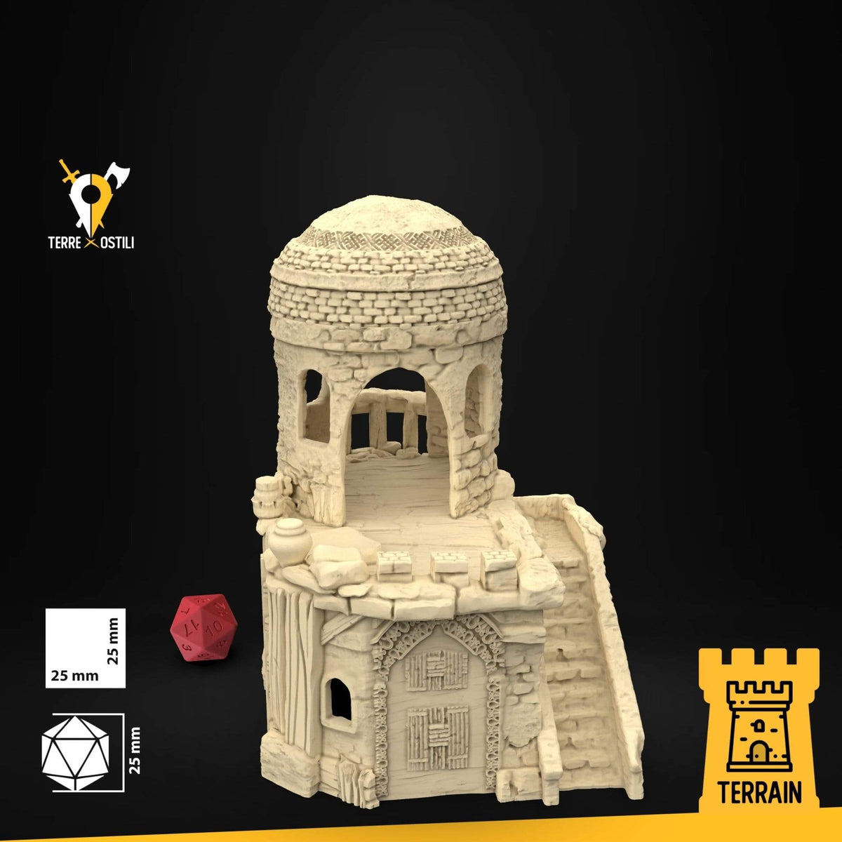 Case grande deserto sabbia edificio fantasy scenico