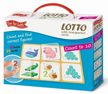 Lotto lontano lontano terra con carte trasparenti Conteggio