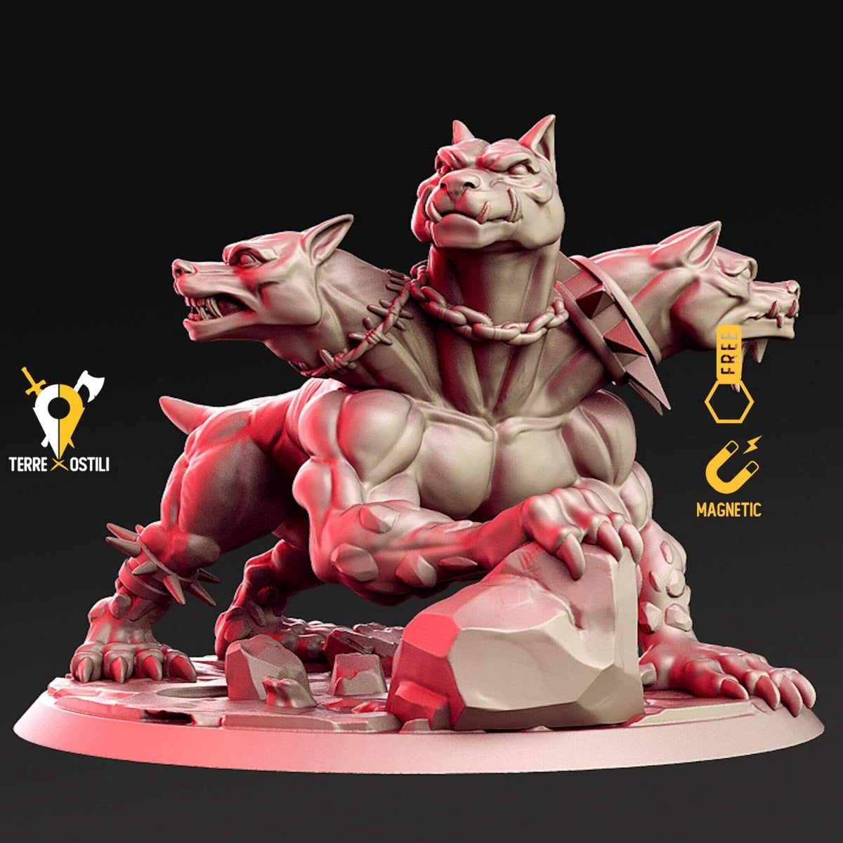 Cerbero cane 3 teste miniatura