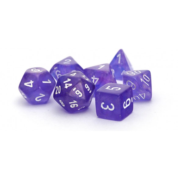 Chessex - Set 7 Dadi - Borealis Luminary Purple/White