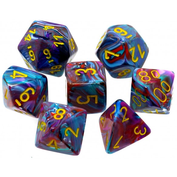 Chessex - Set 7 Dadi - Festive Mosaic/Yellow